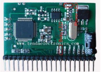 Gambar 1. Modul Embedded MP3 TDB380 2.2 Mikrokontroller Bs2p40 Basic stamp adalah mikrokontroler yang dikembangkan oleh Parallax Inc yang diprogram menggunakan format bahasa pemrograman basic.