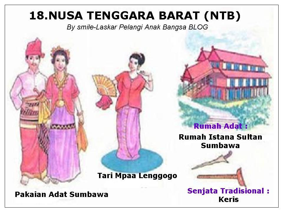 15 18.Provinsi Nusa Tenggara Barat (NTB) Ibukota nya adalah Mataram Makanan Khas Daerah Gecak Sape, Ayam Taliwang,dll.