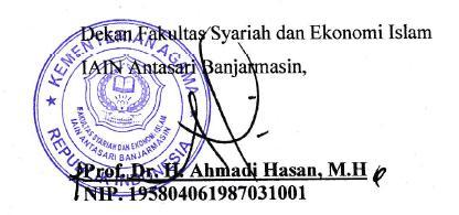 PENGESAHAN Skripsi yang berjudul Cerai Talak dengan Alasan Istri Hilang Ingatan (Analisis Putusan No. 0044/Pdt.G/2011/PA.