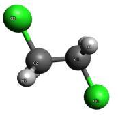 dihedral pada molekul 1,2-dikloroetana, kemudian ubahlah sudut dihedral (torsion properties) Cl-C-C-Cl awal dengan menambah 60 o lalu tekan Enter.