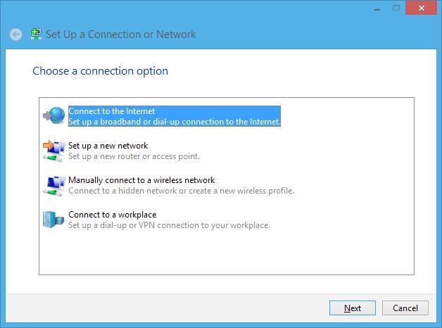 7. Kembali ke Network and Sharing Center (Jaringan dan Pusat Berbagi), lalu klik Set up a new connection or