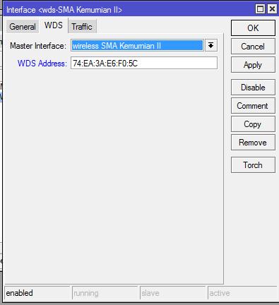 88 Gambar 4.41 Tampilan Pengisian MAC Address Router TP-Link Sebagai WDS Pada gambar 4.