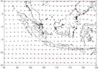 31 Pada tahun 1998 angin yang bertiup dominan dari arah barat menuju timur di daerah ekuator.