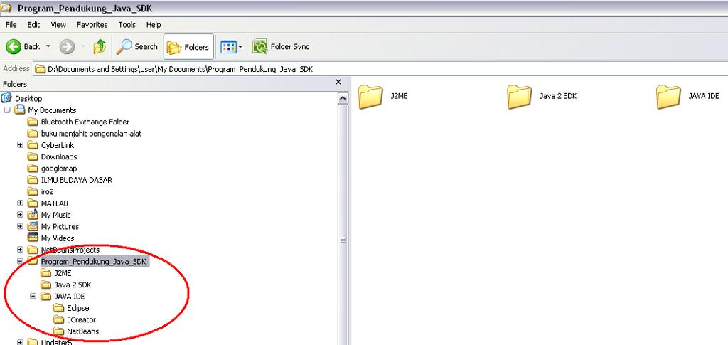 INSTALASI JAVA SDK 1. Bukalah folder tempat anda menyimpan file-file instalasi Java SDK. 2.
