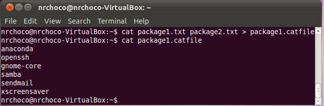 B. Analisa Hasil Latihan 4. Tambahkan file packages2.txt ke file packages1.catfile dengan perintah redirection.