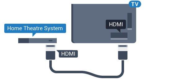 Dengan HDMI ARC, Anda tidak perlu menyambungkan kabel audio tambahan. Sambungan HDMI ARC menggabungkan kedua sinyal tersebut.