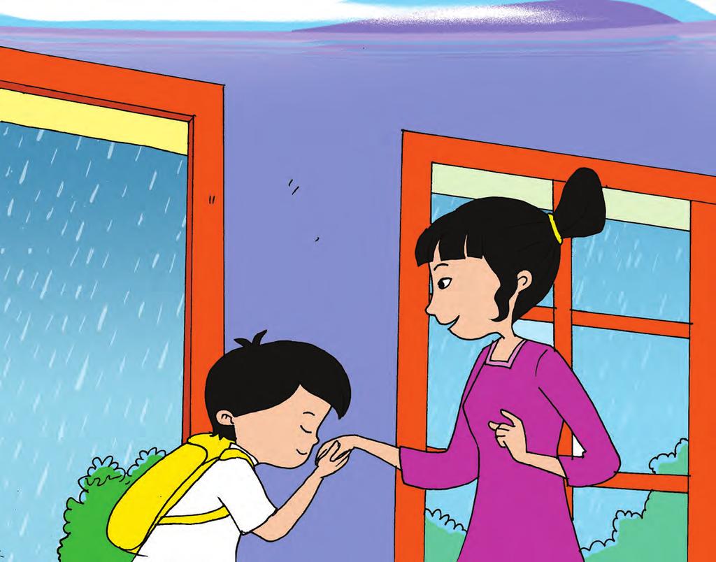 Ayo Mengamati Hujan turun sepanjang hari. Pulang sekolah Beni biasa bermain bersama teman-teman.