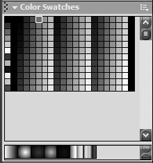Ada 5 tipe pilihan warna yaitu none, solid, linear, Radial dan bitmap Gambar 5 : window color mixer 2.