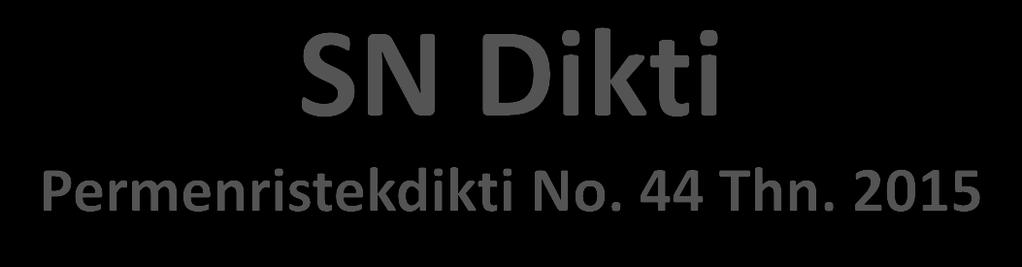 SN Dikti Permenristekdikti No. 44 Thn. 2015 1.