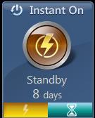 Instant On Hemat baterai saat PC Notebook Anda berada dalam Mode tidur hemat daya (Deep S3) menggunakan Instan On (Langsung Aktif).