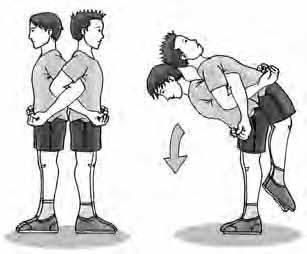 2. Permainan Timbangan Latihan permainan timbangan berfungsi melatih kelenturan otot punggung. Latihan ini dilakukan secara berpasangan.