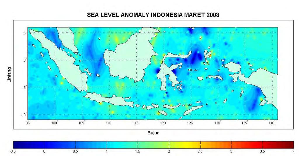 tahun 2008 Sea Level Anomaly Perairan Indonesia