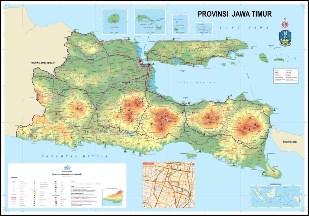 III. KEADAAN UMUM LOKASI Penelitian dilakukan di wilayah Jawa Timur dan berdasarkan jenis datanya terbagi menjadi 2 yaitu: data habitat dan morfometri.