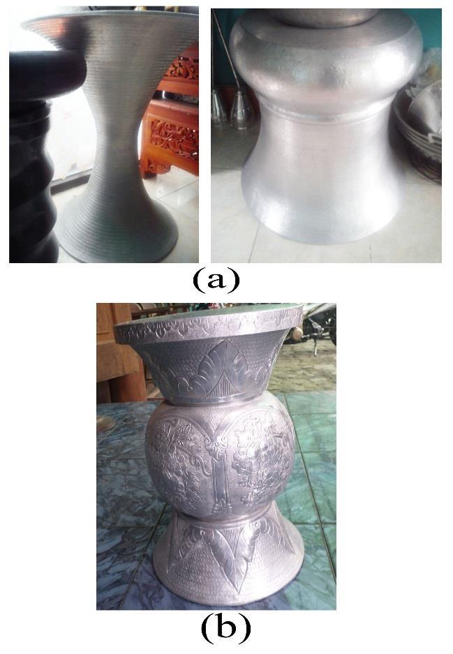 PENUTUP Kesimpulan Gambar 2. Desain meja (a) Tekstur halus (b) Tekstur kasar (Sumber: Dokumentasi Dhanar Wiyanti, 2014) 1.