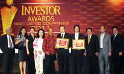 February, 21 2011 Topping  Investor Award - Best Listed Company 2011 - sektor