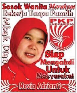 Gambar 1 Sumber : Kampanye Calon Legislatif dari Partai PKP : http://warta-andalas.com/ Gambar 1 tersebut adalah salah satu bentuk kampanye calon legislatif dari partai PKP.