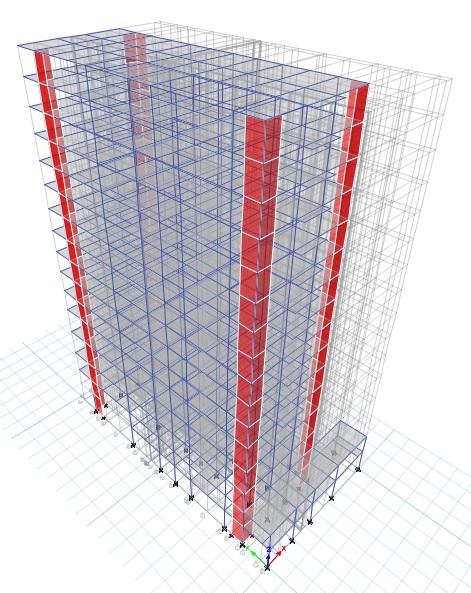 Teknik Analisis Data Teknik analisis data pada penelitian ini dengan melakukan simulasi komputasi dengan penambahan dan variasi tata letak dinding geser, sehingga didapat tata letak dinding geser