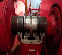 Gambar : yang mengalami kerusakan Bearing terletak di antara Spiral Casing dan Fly Wheel, berfungsi sebagai bantalan yang menahan gaya aksial dan radial dari shaft.