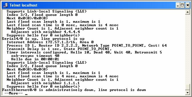 Gambar 4.71 Detail interface OSPF router lantai 7 (2) Gambar 4.