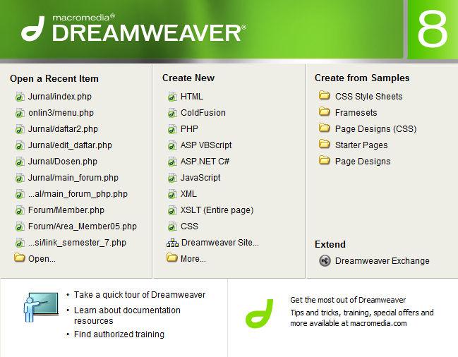26 Gambar 2.16. Tampilan halaman Dreamweaver 2.11 Pengertian Budget (Anggaran) Anggaran adalah rencana kerja organisasi di masa mendatang yang diwujudkan dalam bentuk formal dan sistematis.