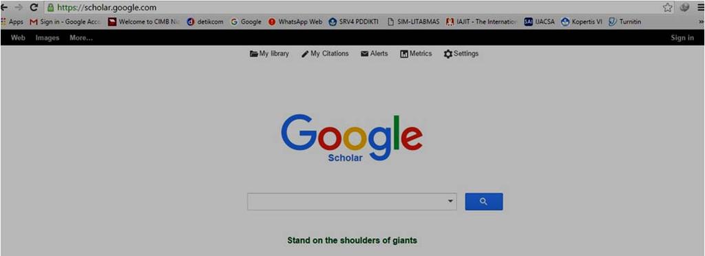 Panduan Singkat Step by step membuat profil Step by step membuat profil di Google Scholar adalah sebagai berikut: 1.