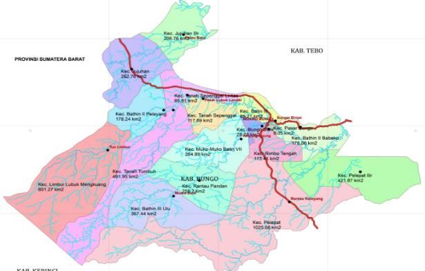 Gambar 2.1 Peta Kabupaten Bungo 