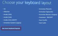 0 Pilih dan gunakan keyboard layout anda Anda dapat menekan See more keyboard layouts untuk memilih bahasa di halaman berikutnya.