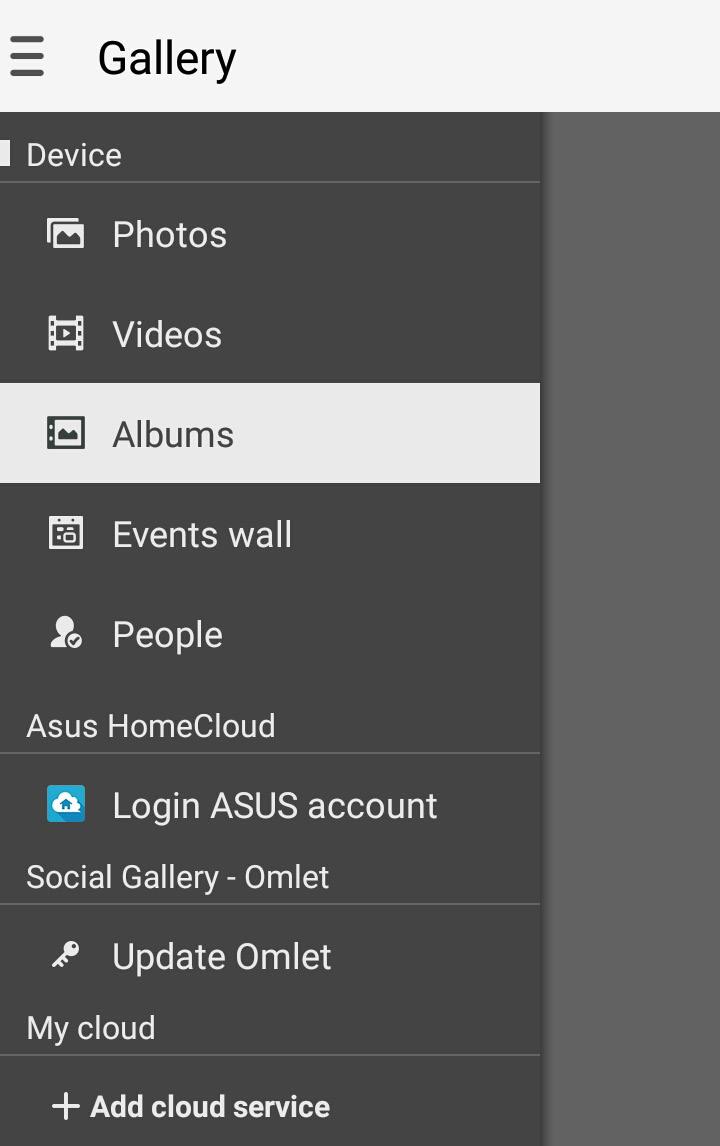 Menggunakan Galeri Lihat foto dan putar video di ASUS Phone menggunakan aplikasi Galeri.