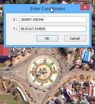 Identifikasilah objek/lokasi pada citra yang akan diinputkan titik koordinatnya dengan cara melakukan zoom. 3.