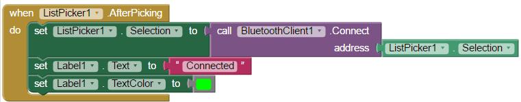 4 Script Connect Gambar di atas merupakan button untuk menghubungkan android dengan bluetooth Gambar 4.