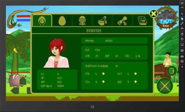 139 6. Player dapat mengakses menu menggunakan tombol menu pada layar tombol bergambar note dalam lingkaran hijau.