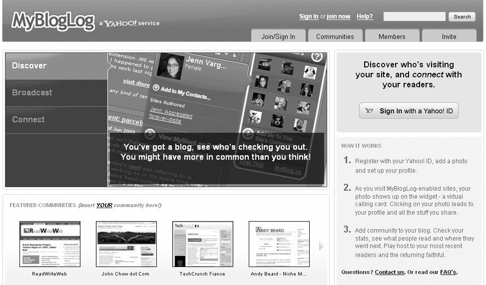 Langkah detilnya sebagai berikut: 1. Buka browser Anda ke www.mybloglog.