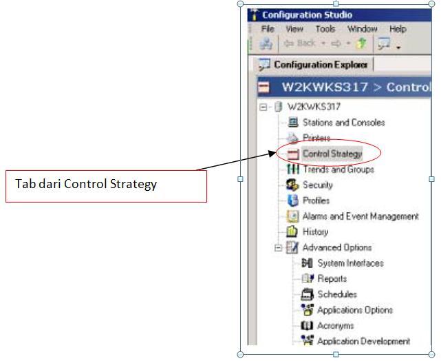 51 Gambar 4.11 tab Control Strategy 4. Kemudian grouping dari Process Control Strategies, akan muncul.