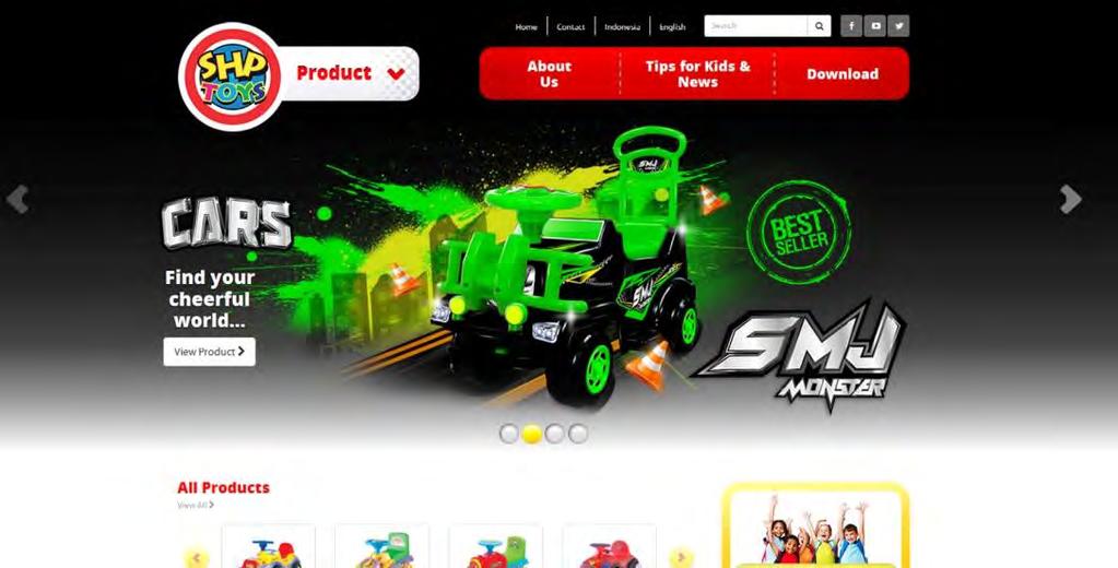 Gambar 4.3.1.5 SHP Toys home page ( Sumber : Website PT.