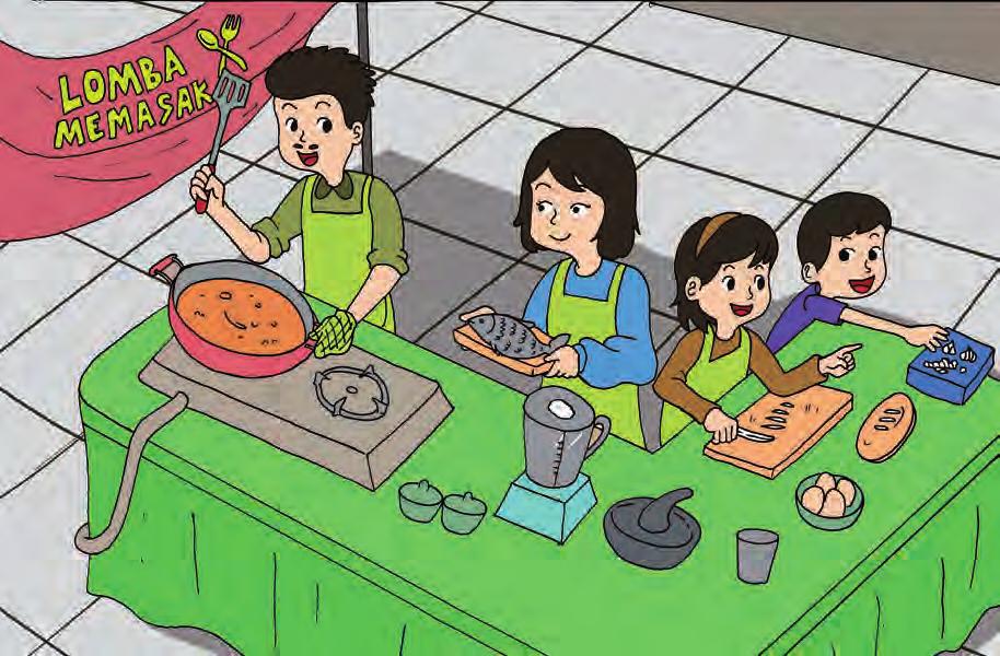 Bacaan 6 Lomba Masak Makanan Nusantara Hari ini Hotel Asri akan mengadakan lomba masak memasakan Nusantara. Lomba diadakan dalam rangka HUT ke-10 Hotel Asri.