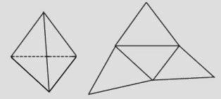 Limas Segi Empat Berbeda dengan limas segitiga, untuk limas segi empat, gambar jaring-jaringnya berupa sebuah