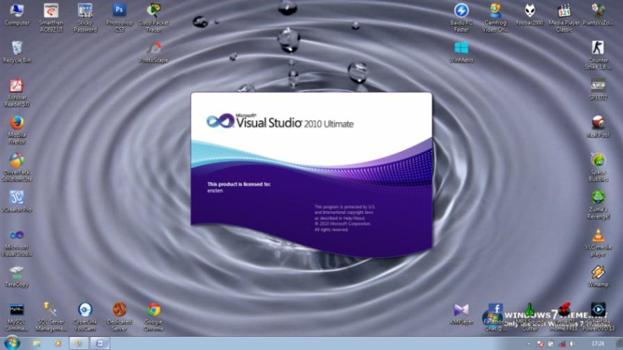 Minimize SQL Server kemudian buka Microsoft Visual Studio