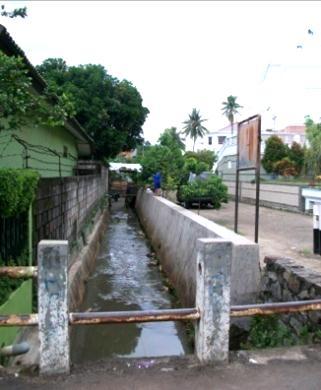Beragam Kondisi RTH Sempadan Sungai di Kecamatan Beji RTH non alami/binaan kepemilikan publik di