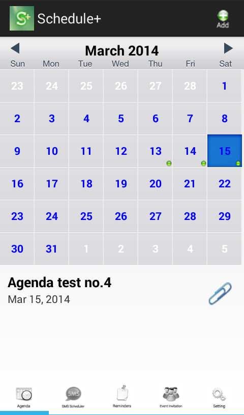 BAB 3 HASIL DAN BAHASAN Aplikasi Schedule+ terdiri atas 4 fitur utama yaitu: 1.