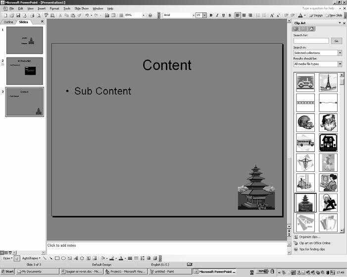 86 Gambar 4-25 Contoh Presentasi Slide Ketiga dari MSL Editor 4.