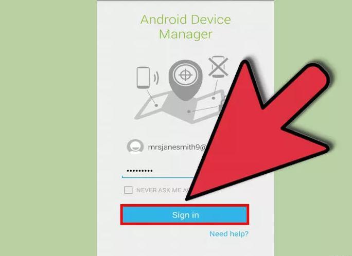 Masuklah (log in). Ketika pertama kali membuka Android Device Manager, Anda akan diminta masuk ke akun Google.