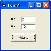Tampilan project selisih hari (8) Program selesai, simpan form dengan FormLatihan32 dan project dengan ProjectLatihan32. Untuk menjalankan program tekan F5.