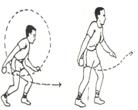 b) Lemparan bola melambung keatas Bola dilambungkan kuat-kuat ke arah atas, sedangkan arah bola harus tertentu tepat pada sasaran, hingga mudah untuk ditangkap. Gambar 4.