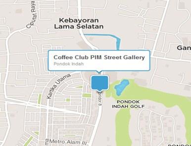 h) Lokasi Gambar 3.2. Letak Geografis Coffee Club Lokasi Coffee Club sangat strategis, untuk di wilayah Jakarta Selatan. Coffee Club berada dikawasan perumahan elit Pondok Indah.