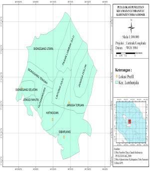 Samosir skala 1:100.000, Peta Jenis Tanah Kecamatan Lumbanjulu dengan skala 1 : 100.
