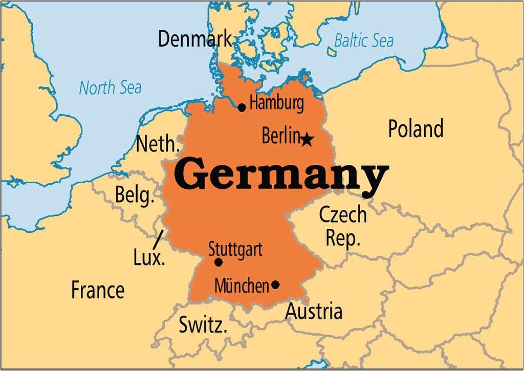 Gambar 1: Peta Negara Jerman. Sumber: http://www.operationworld.