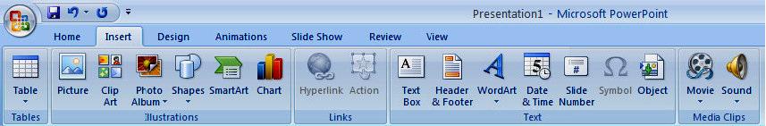 Pembuatan Presentasi Tool Dalam Tombol Microsoft Office 