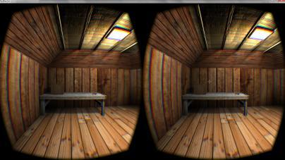 Gambar 6 Tampilan gameplay level cabin dengan fitur VR 3. Modul Game Over Setelah pemain berhasil menyelesaikan suatu level, maka ditampilkan modul game over.