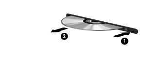 3. Keluarkan cakram (3) dari baki dengan menekan perlahan poros sambil mengangkat tepi luar cakram. Pegang tepi cakram dan jangan sentuh permukaannya.
