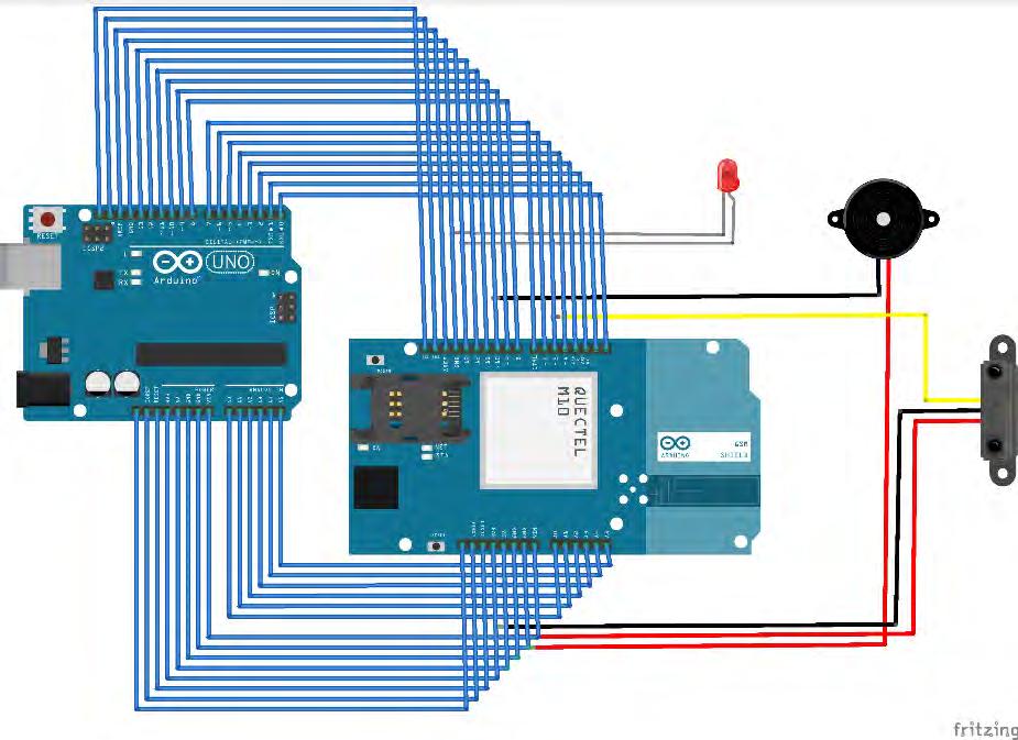 dengan board Arduino Gambar 3.6 Skema alat pengaman rumah tinggal Gambar 3.